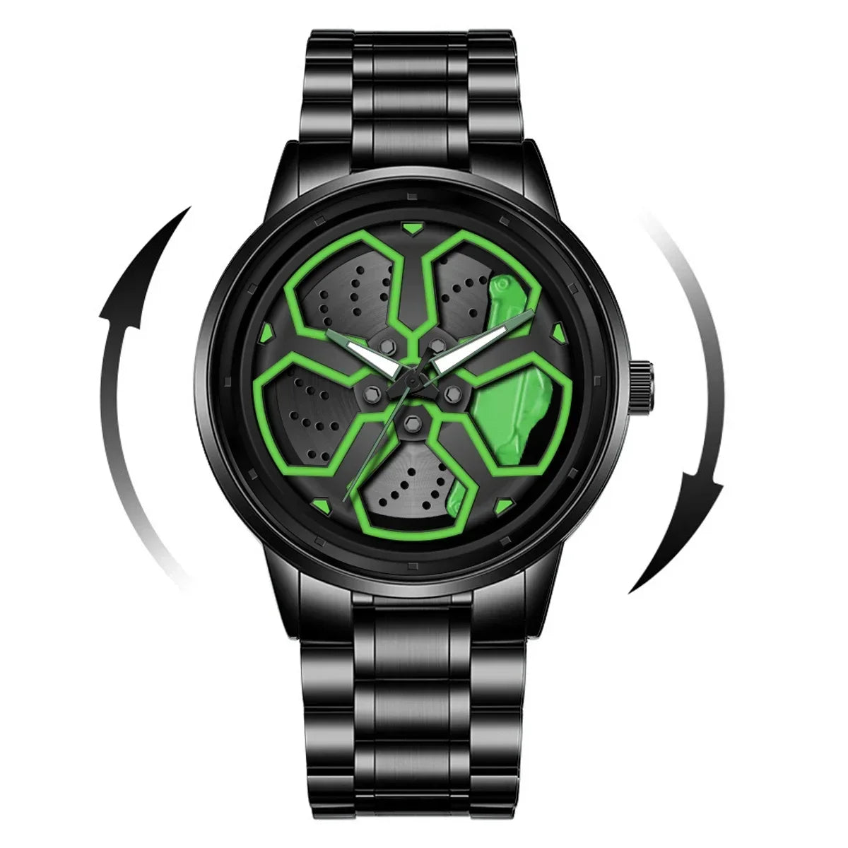 Men Watches Luxury Trend Reloj Hombre Mi Car Watch Men Quartz Movement Black Stainless Steel Strap Watch