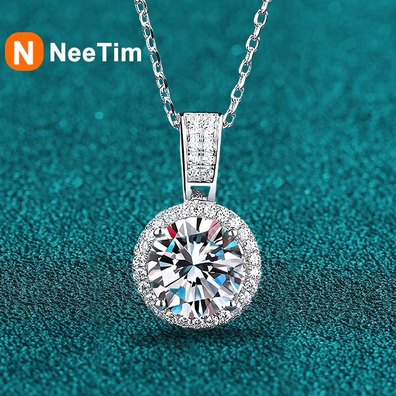 2-Carat Moissanite Necklace – 1 Dazzling Wedding-Ready Pendant