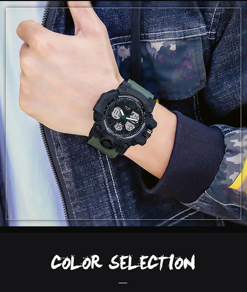 Men's Watches Top Brand Luxury 5ATM Waterproof Sport Military Quartz Watch for Men Clock Relogio Masculino 6024