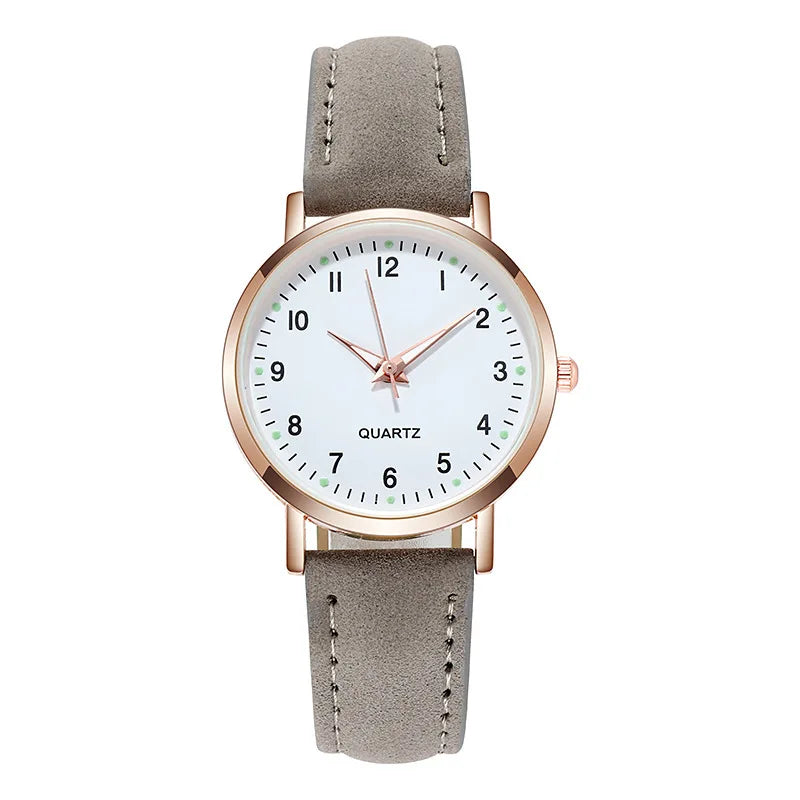 Women Leather Quartz Watches Ladies Luxury Back Light Wristwatch Clock relogio feminino