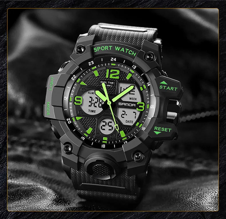 Men's Watches Top Brand Luxury 5ATM Waterproof Sport Military Quartz Watch for Men Clock Relogio Masculino 6024