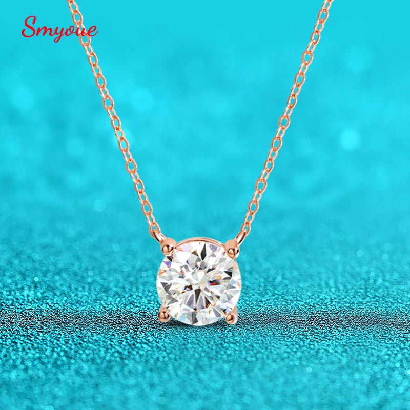 Rose Gold Moissanite Necklace