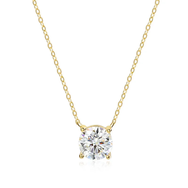 Rose Gold Moissanite Necklace
