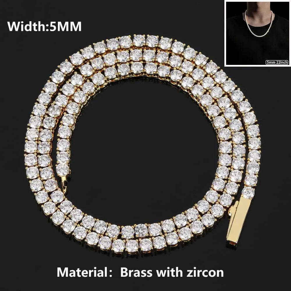 Top 1 Iced Out Tennis Chain – Hip Hop Bling for Women and Men