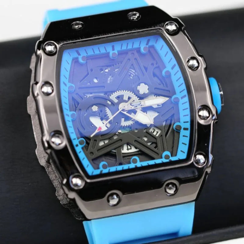 Pentagram Luminous Wine Barrel Shaped Male Fashion Quartz Clock