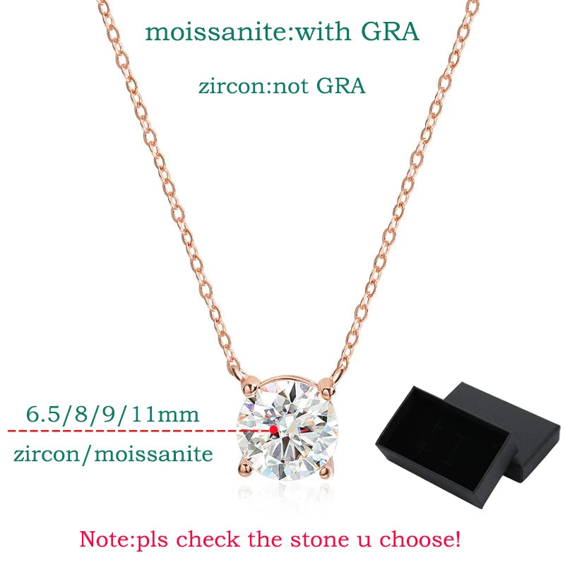 Rose Gold Moissanite Necklace