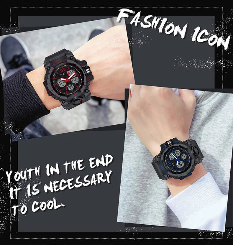 Men's Watches Top Brand Luxury 5ATM Waterproof Sport Military Quartz Watch for Men Clock Relogio Masculino 6024