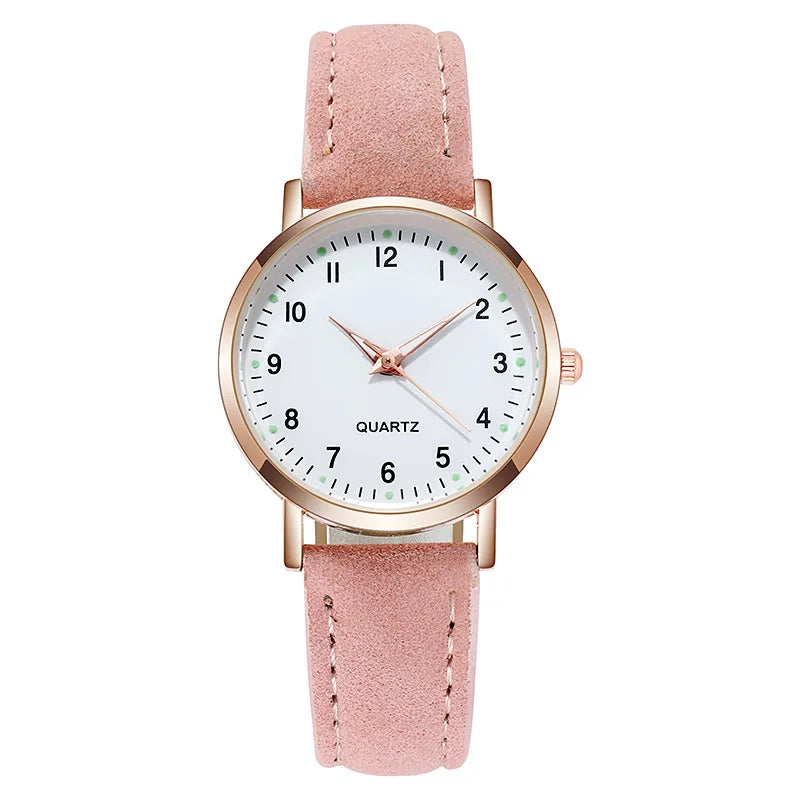 Women Leather Quartz Watches Ladies Luxury Back Light Wristwatch Clock relogio feminino