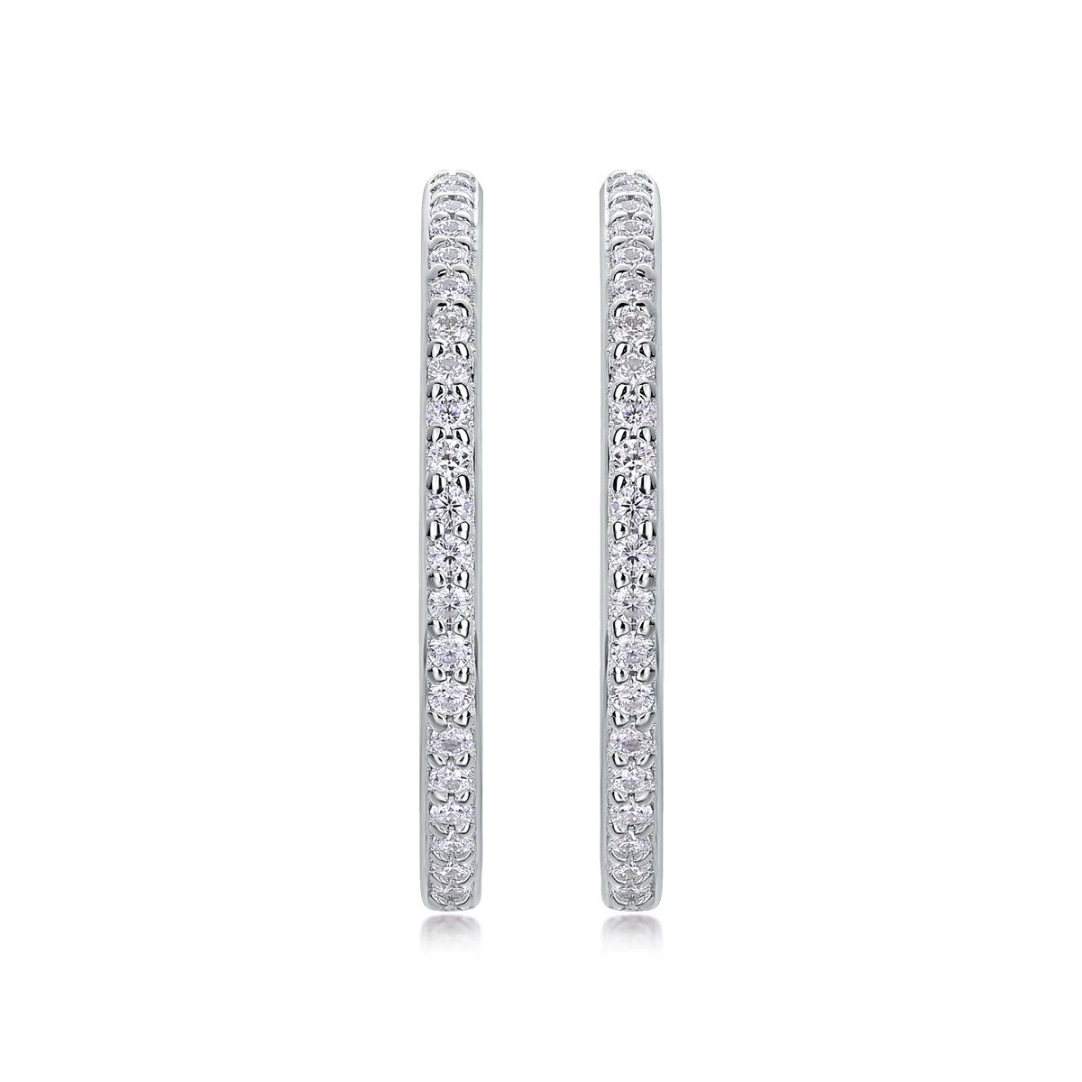 Moissanite Gold Hoop Earrings – Sparkling Luxury Style