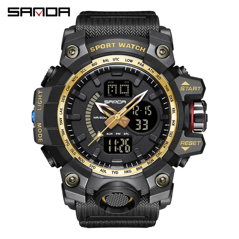 Men's Watches Top Brand Luxury 5ATM Waterproof Sport Military Quartz Watch for Men Clock Relogio Masculino 6024
