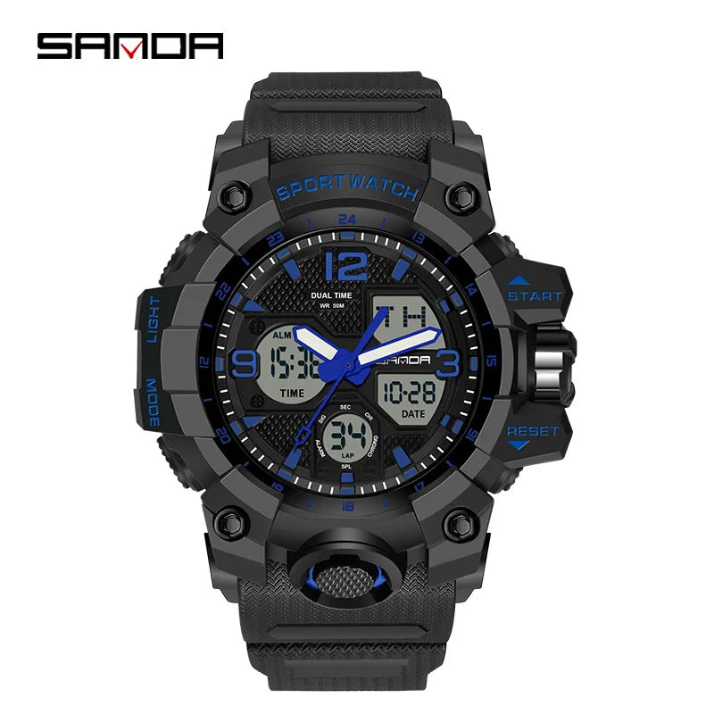 Men's Watches Top Brand Luxury 5ATM Waterproof Sport Military Quartz Watch for Men Clock Relogio Masculino 6024