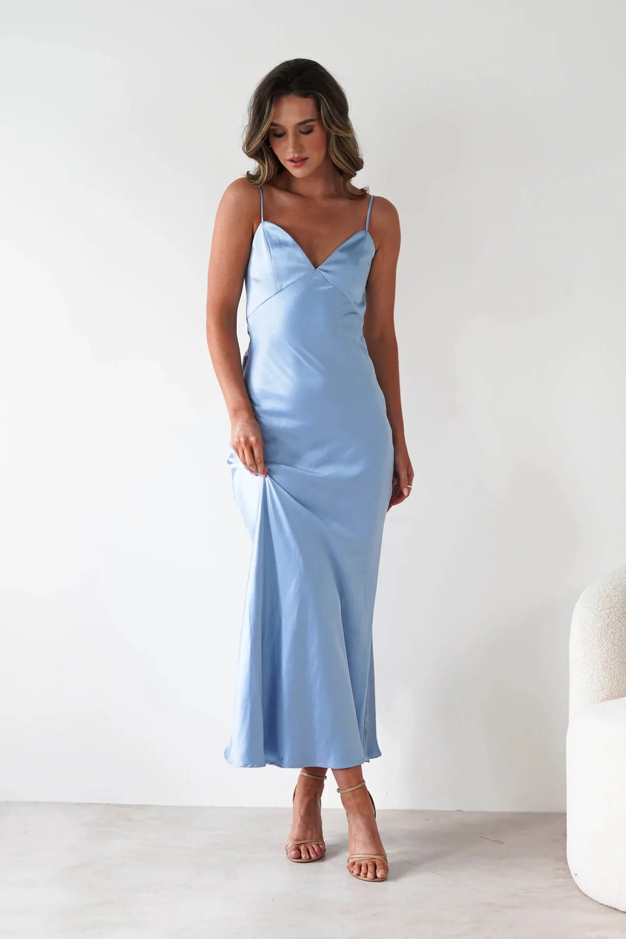 New Dresses 2025 Woman Fashion Summer Women's Clothing Sexy Halter Satin Fashion Strappy Skirts
