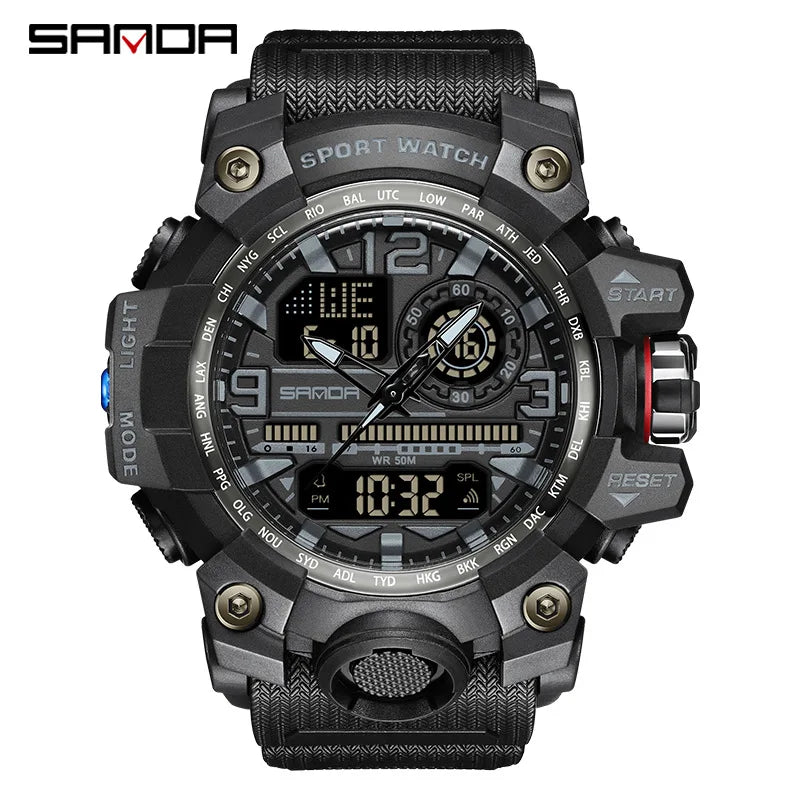 Men's Watches Top Brand Luxury 5ATM Waterproof Sport Military Quartz Watch for Men Clock Relogio Masculino 6024