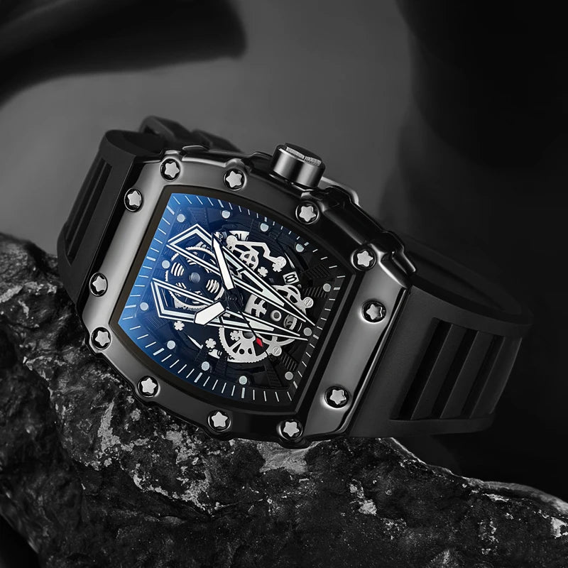 Foreign Trade Watch Large Dial For Men Quartz Waterproof Sport Square Luminous Watch