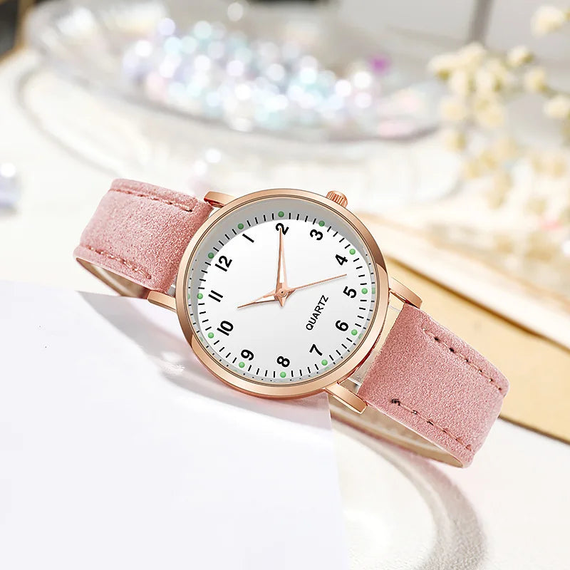 Women Leather Quartz Watches Ladies Luxury Back Light Wristwatch Clock relogio feminino