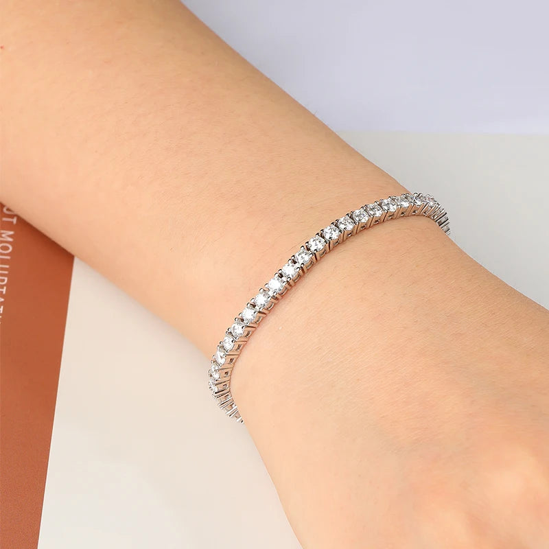 Real Moissanite Tennis Bracelet