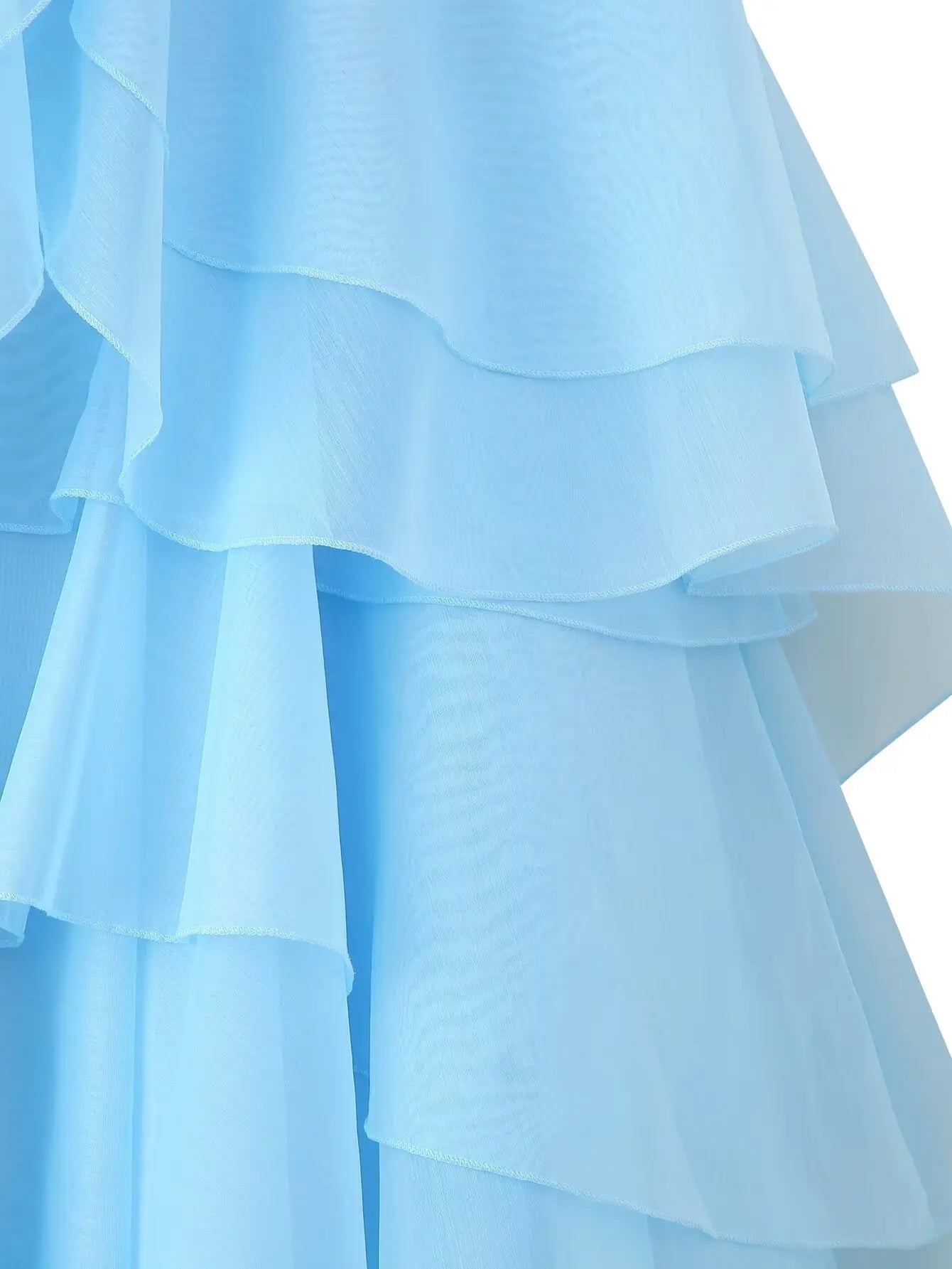 New Women's Clothing European and American Style Fashion Simple Casual Three-Dimensional Flower Layered Decorative Dress