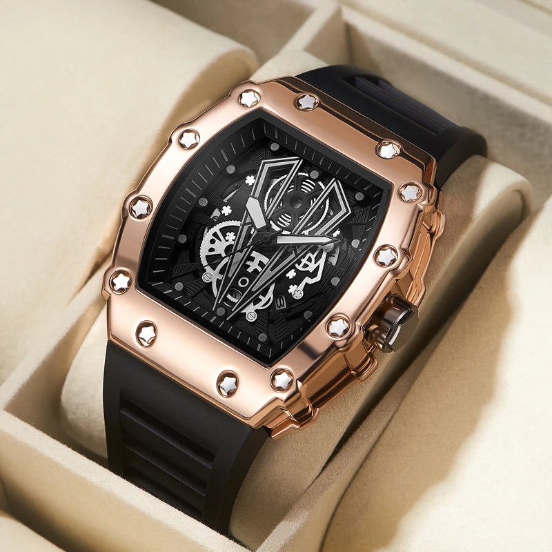 Foreign Trade Watch Large Dial For Men Quartz Waterproof Sport Square Luminous Watch