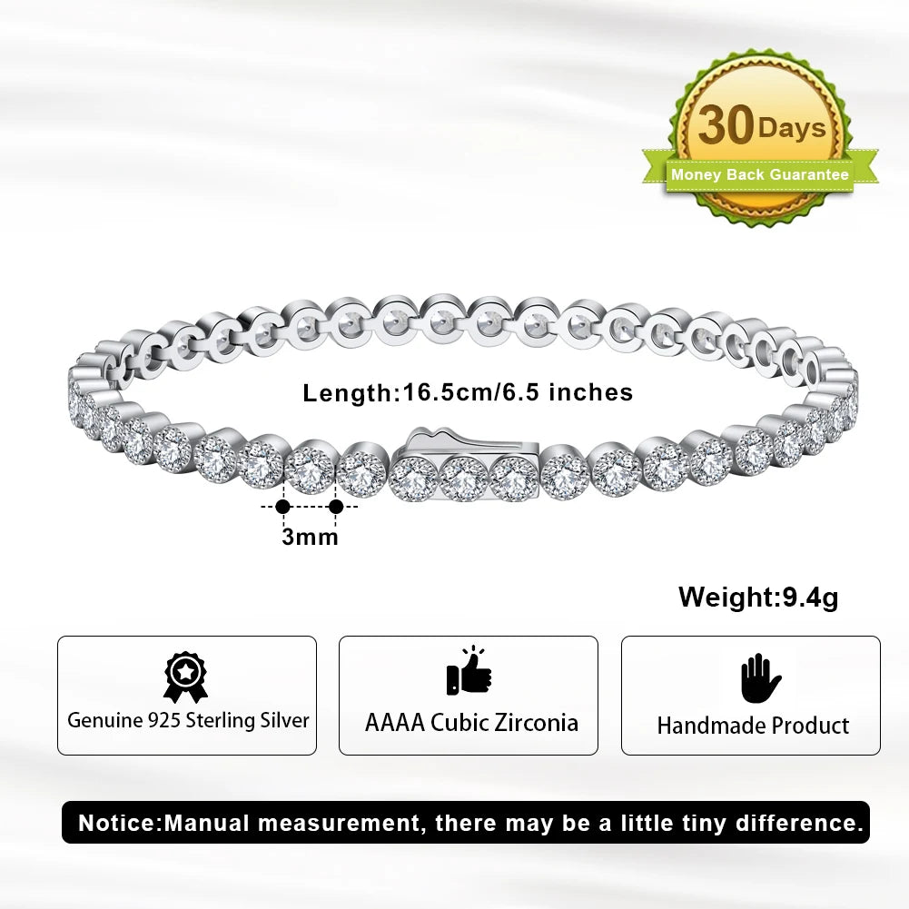 Sterling Silver Tennis Bracelet