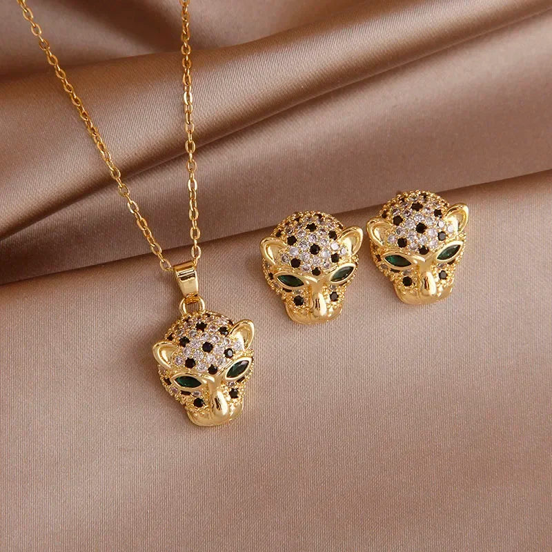 Luxury Leopard Jewelry Set