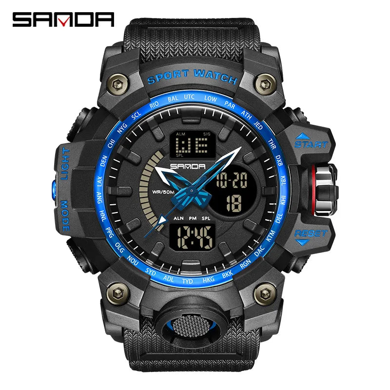 Men's Watches Top Brand Luxury 5ATM Waterproof Sport Military Quartz Watch for Men Clock Relogio Masculino 6024