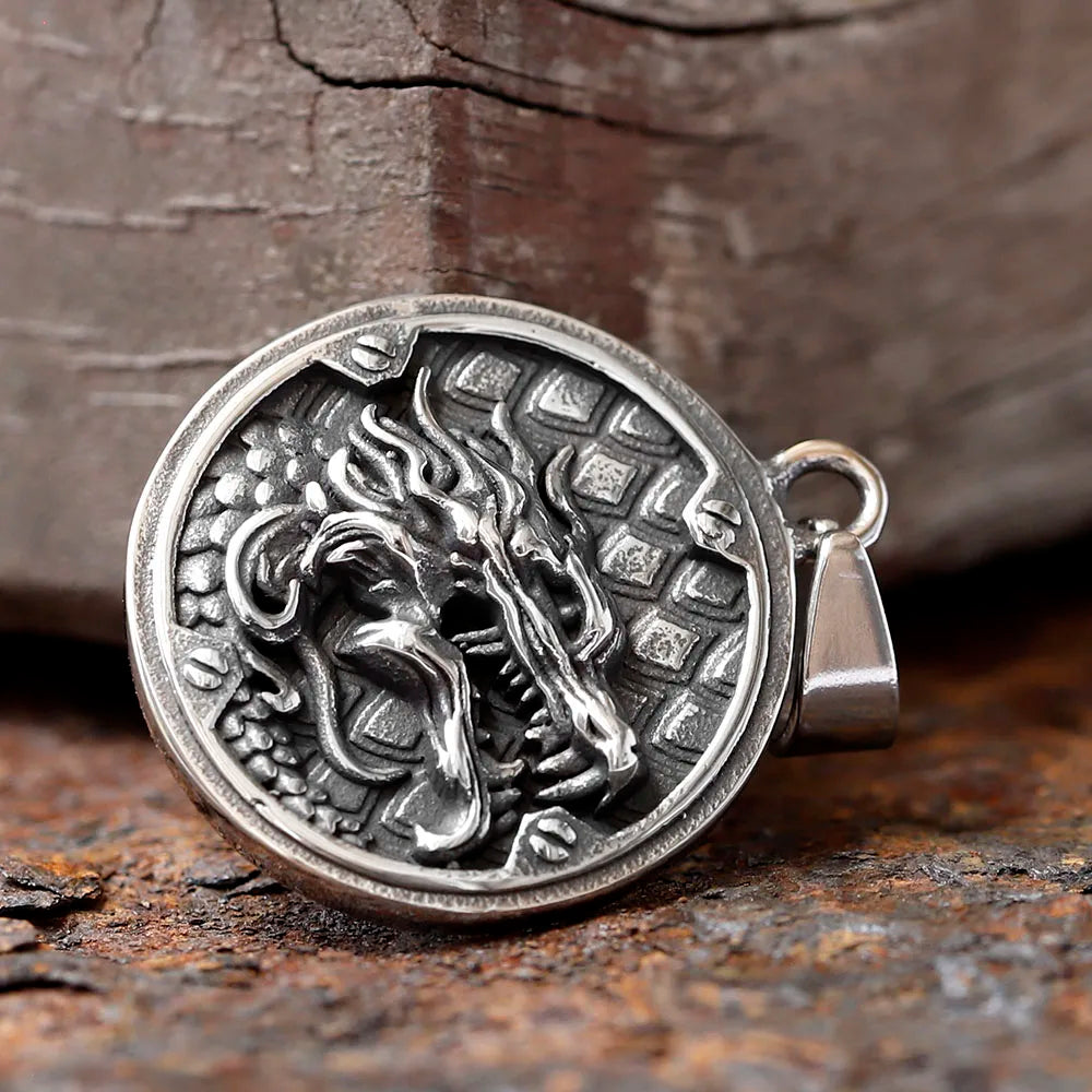 Titanium Steel Celtic Cross Necklace Pendant Vintage Chain for Men