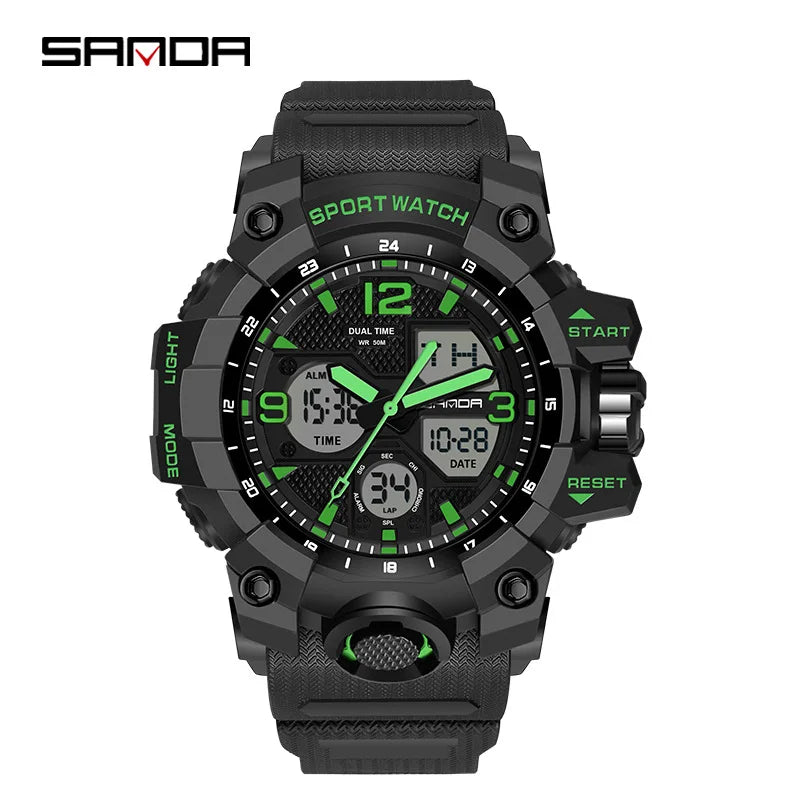 Men's Watches Top Brand Luxury 5ATM Waterproof Sport Military Quartz Watch for Men Clock Relogio Masculino 6024