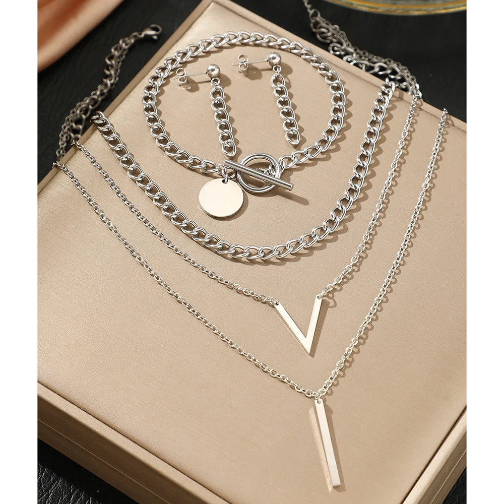 Stainless Steel Jewelry Set Fashion