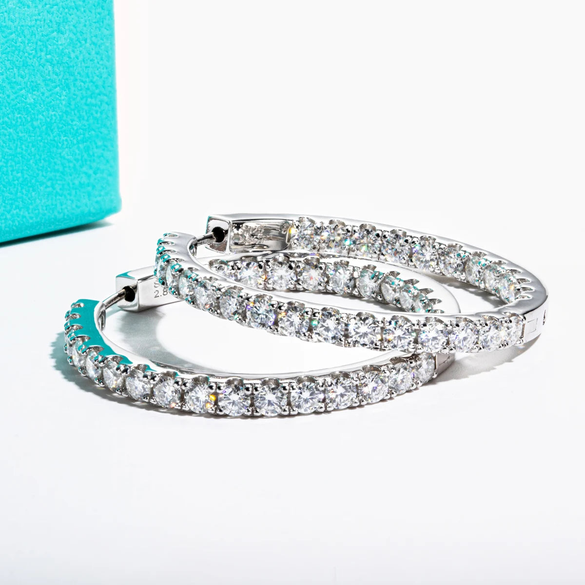 D Color Moissanite Hoop Earrings – 925 Luxury Sparkle