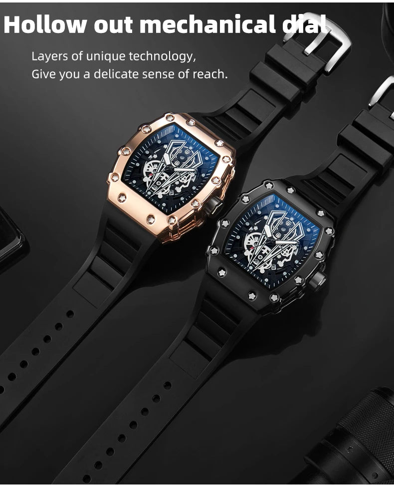 Foreign Trade Watch Large Dial For Men Quartz Waterproof Sport Square Luminous Watch