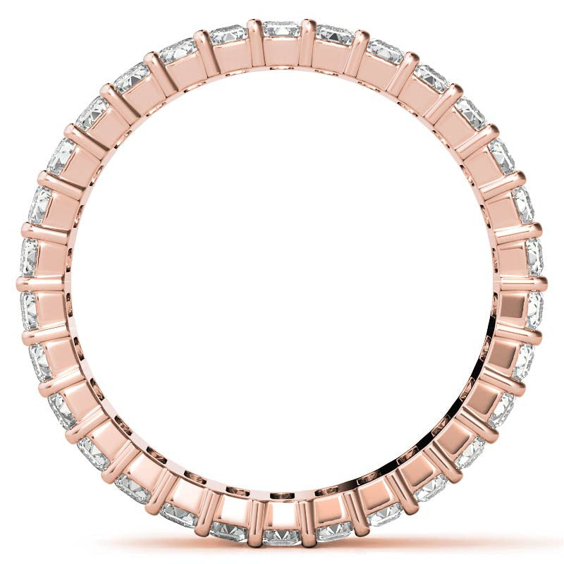 Rose Gold Emerald Band – 1 Elegant Moissanite Ring to Love