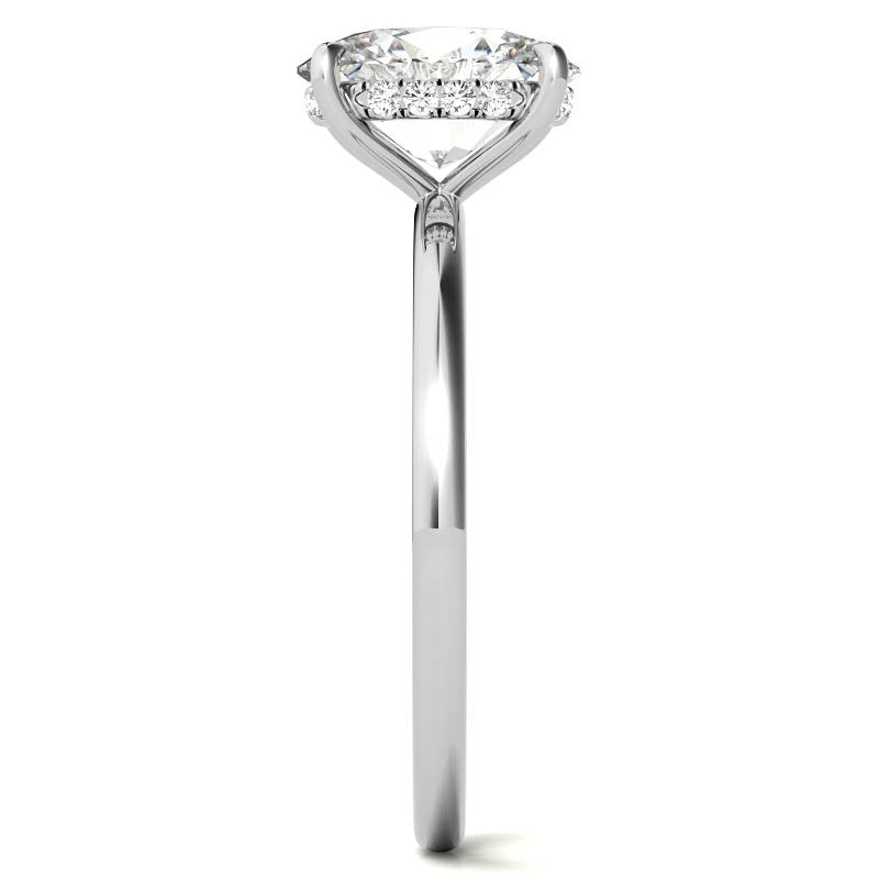 Oval Moissanite Ring – 1 Elegant White Gold Showstopper