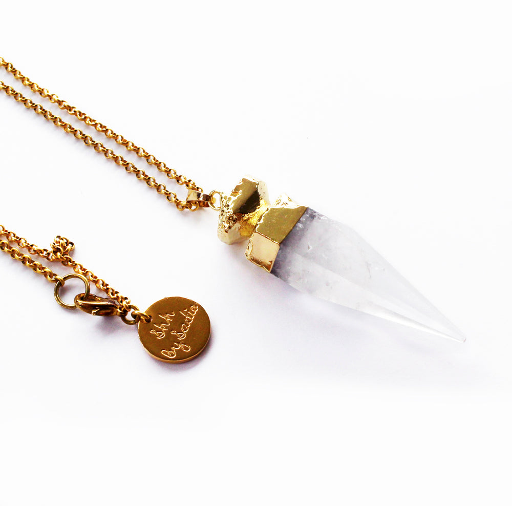 Crystal Quartz Glow Necklace – 1 Radiant Minimalist Gem