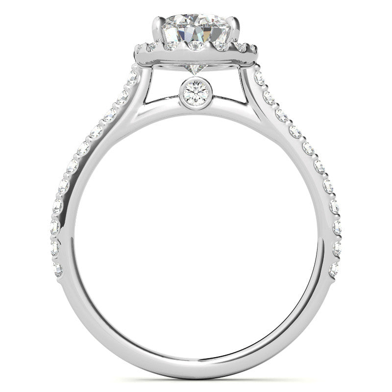 Pear-Shaped Moissanite Ring – 1 Elegant White Gold Sparkler