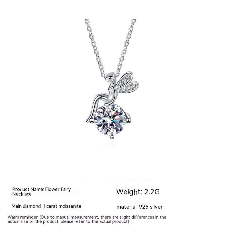 Farcent Moissanite Necklace – Sterling Silver Brilliance