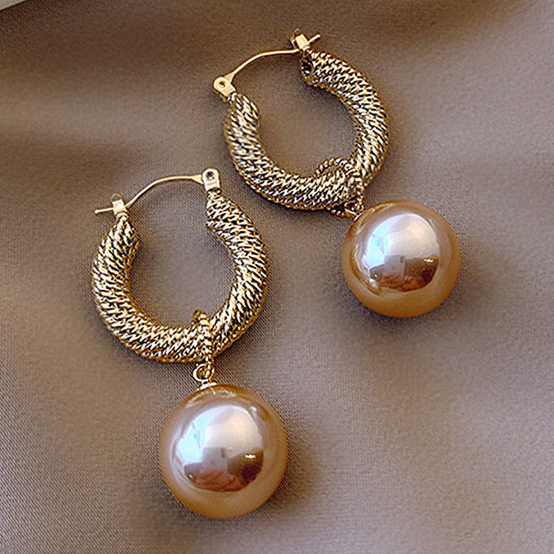 Zircon Pearl Jewelry Set – Elegant Earrings & Rings