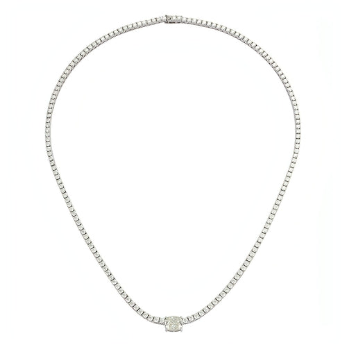 4 Karat Diamond Moissanite Necklace 925 Silver Simple European And