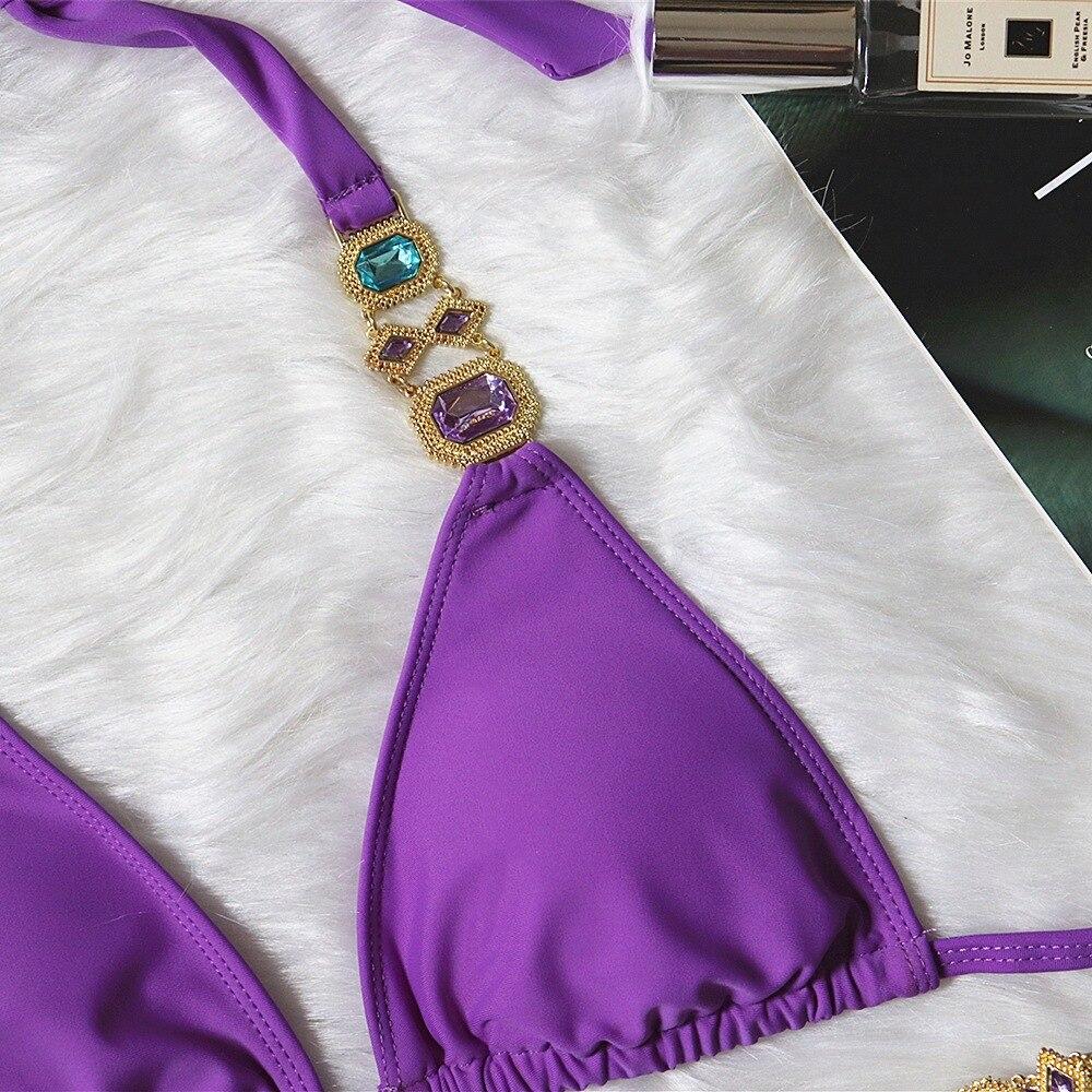 Luxury Rhinestone Bikini Set – Dazzling Two-Piece Swimwear