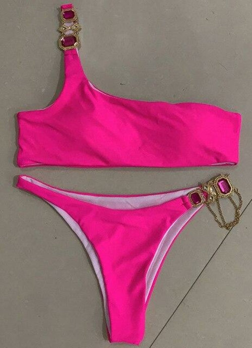 Luxury Rhinestone Bikini Set – Dazzling Two-Piece Swimwear