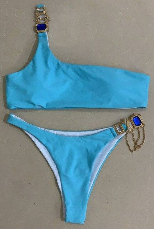 Luxury Rhinestone Bikini Set – Dazzling Two-Piece Swimwear