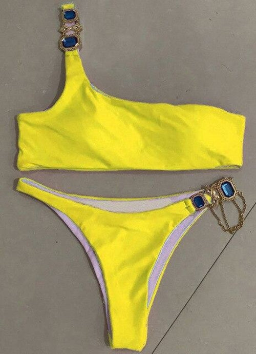 Luxury Rhinestone Bikini Set – Dazzling Two-Piece Swimwear
