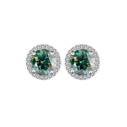 Moissanite Stud Earrings – S925 Round Graceful Sparkle