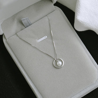 S925 Pearl Necklace – Elegant Korean Clavicle Chain