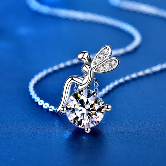 Farcent Moissanite Necklace – Sterling Silver Brilliance