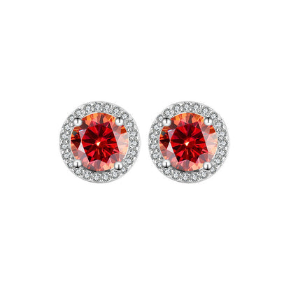 Moissanite Stud Earrings – S925 Round Graceful Sparkle