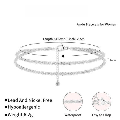Top 1 Layered Ankle Bracelet – Gold & Silver Options