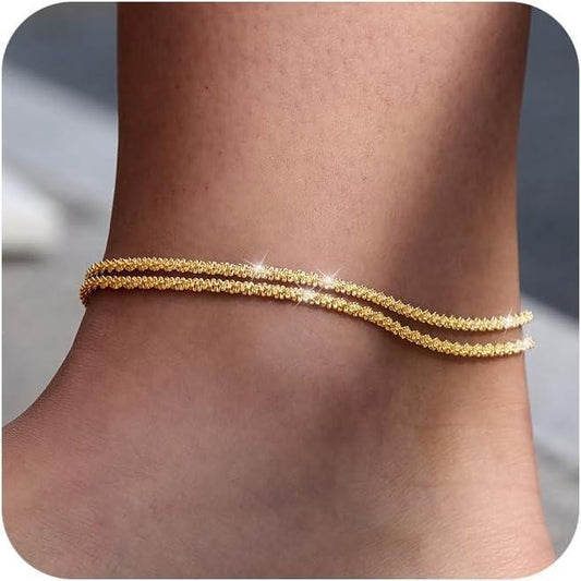 Top 1 Layered Ankle Bracelet – Gold & Silver Options