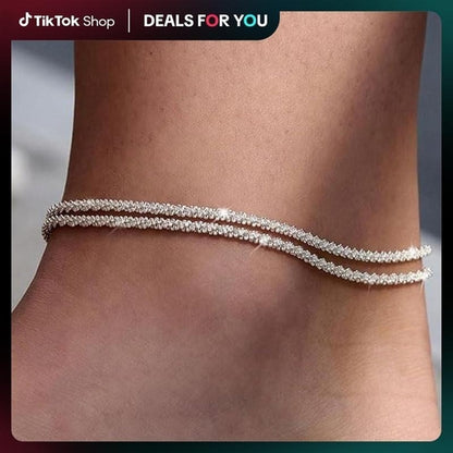 Top 1 Layered Ankle Bracelet – Gold & Silver Options