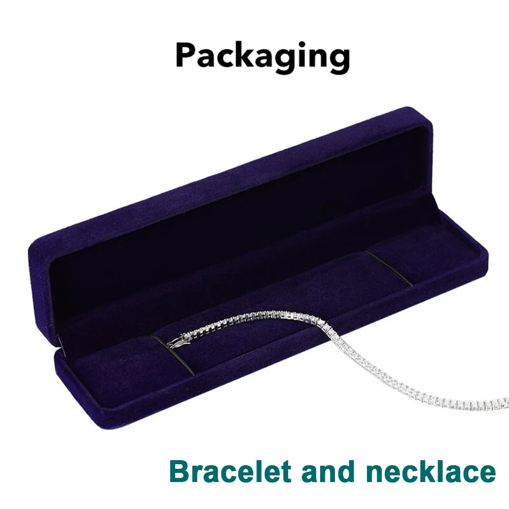 Moissanite Tennis Necklace Sterling Sliver Plated