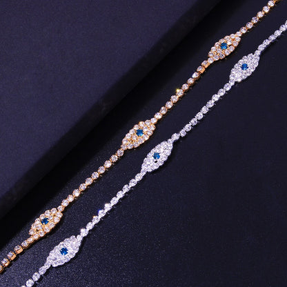 Blue Evil Eye Anklet – 1 Charming Crystal Beach Bracelet